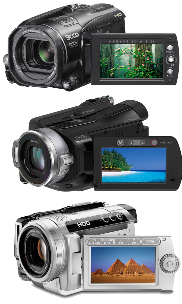 Test: Tre HD-videokameraer med harddisk og -